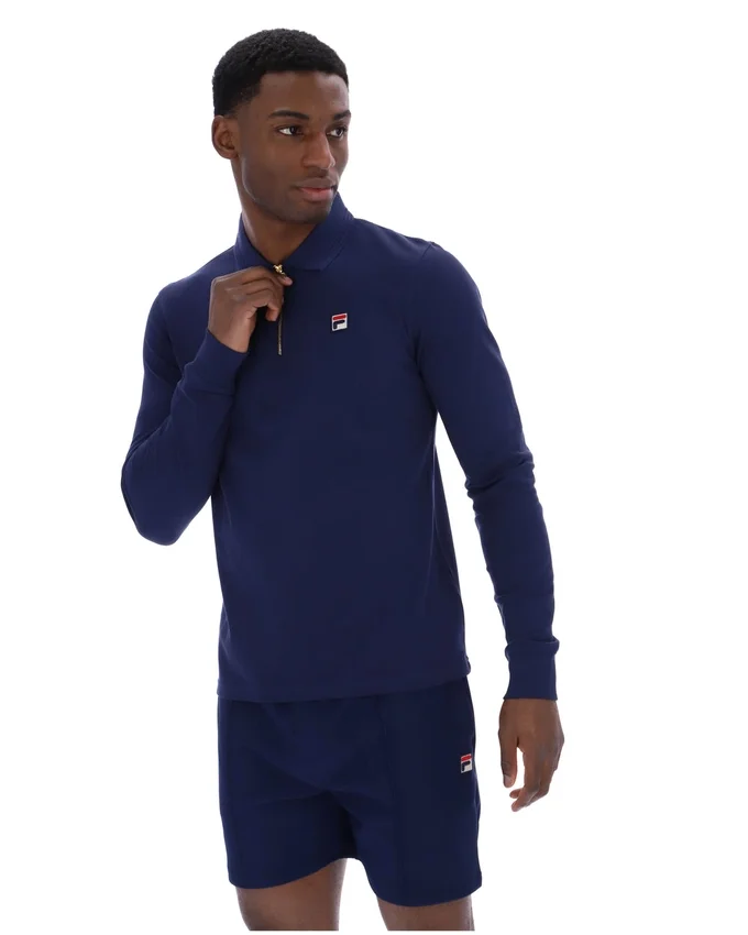 Polo de manga larga Emiliano de Fila en azul marino