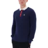 Polo de manga larga Fila Navy Nowell de tejido tipo waffle