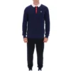 Polo de manga larga Fila Navy Nowell de tejido tipo waffle