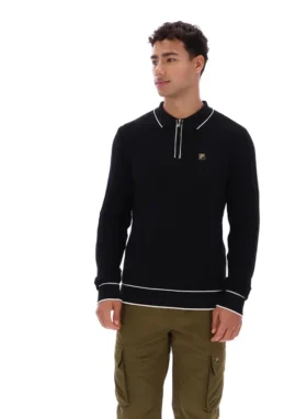 Polo de manga larga Sully en negro