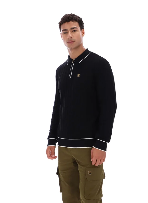 Polo de manga larga Sully en negro