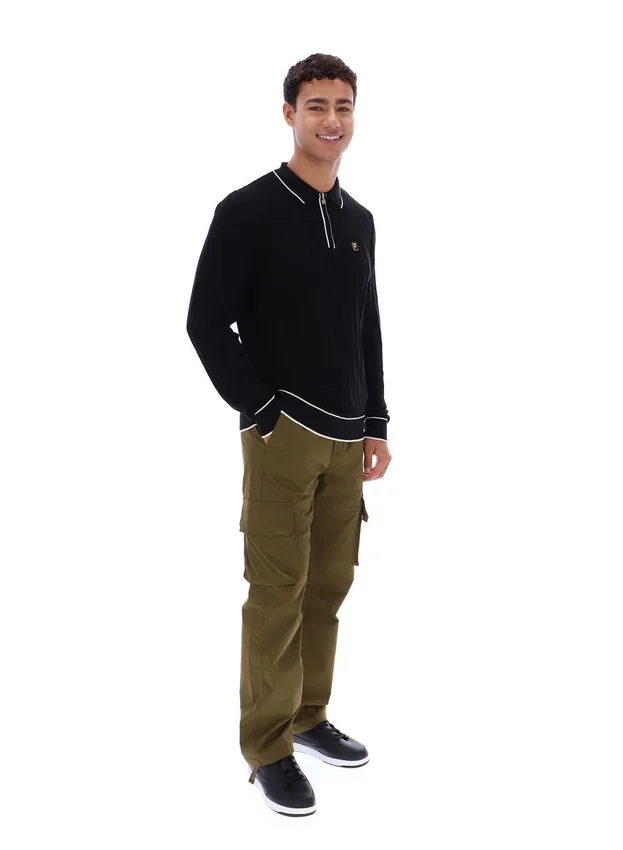 Polo de manga larga Sully en negro