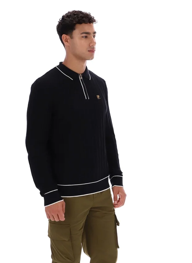 Polo de manga larga Sully en negro