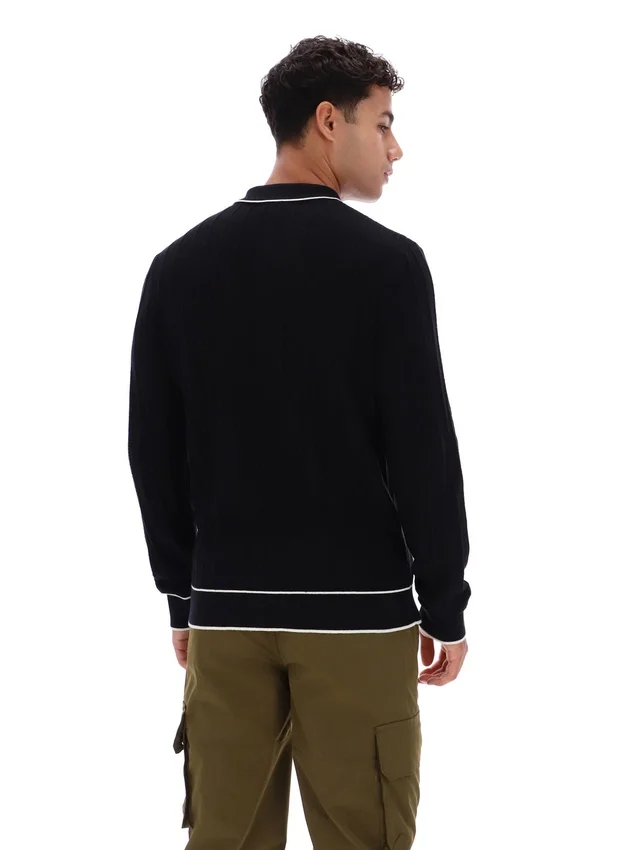 Polo de manga larga Sully en negro