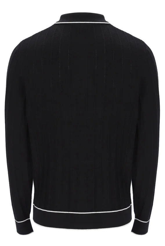 Polo de manga larga Sully en negro