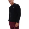 Polo de punto a rayas negro Kobe