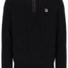Polo de punto a rayas negro Kobe
