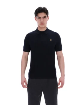 Polo de punto Barns en negro