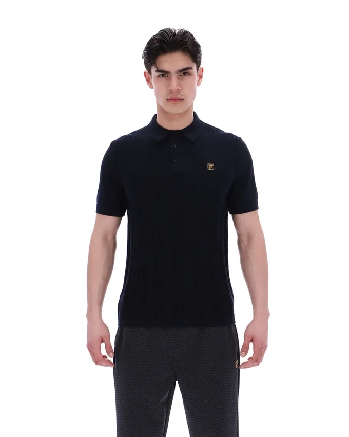 Polo de punto Barns en negro