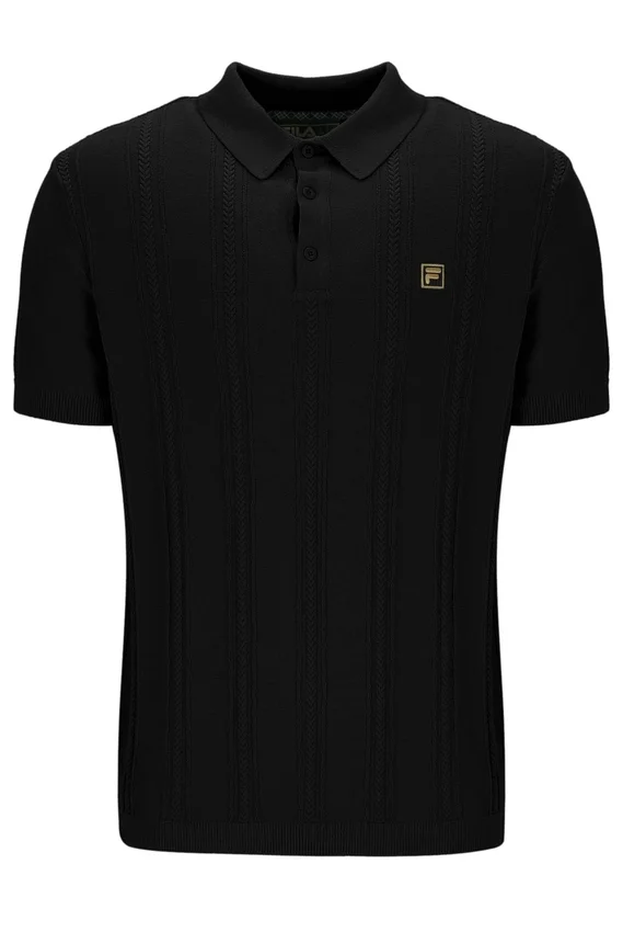 Polo de punto Barns en negro