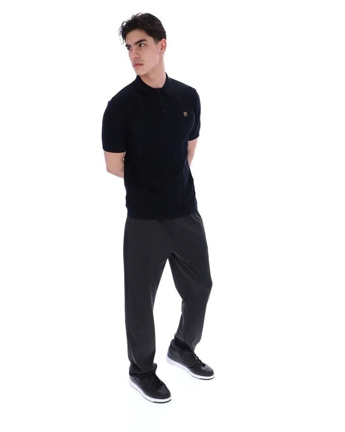 Polo de punto Barns en negro