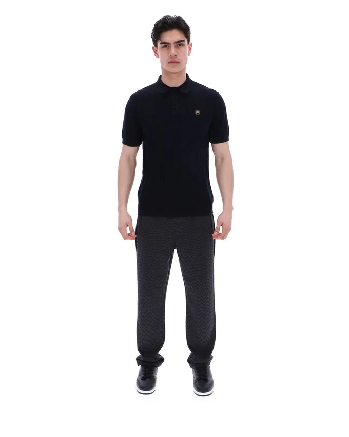 Polo de punto Barns en negro