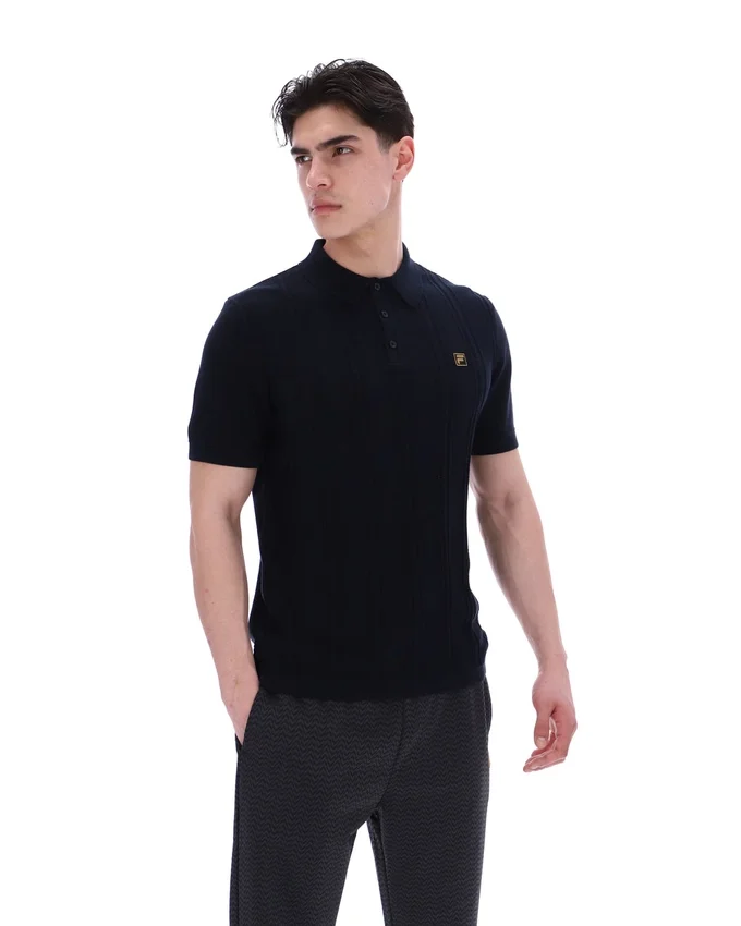 Polo de punto Barns en negro
