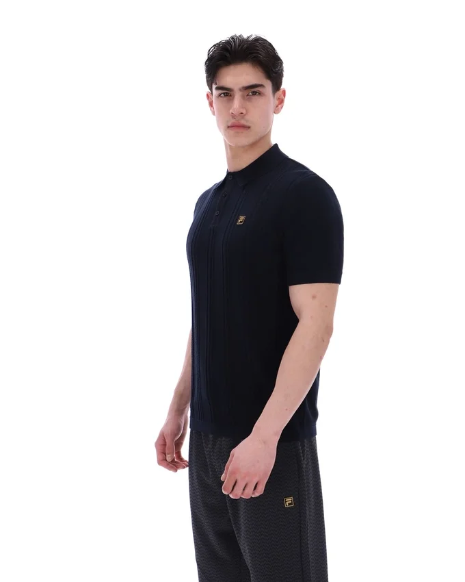 Polo de punto Barns en negro