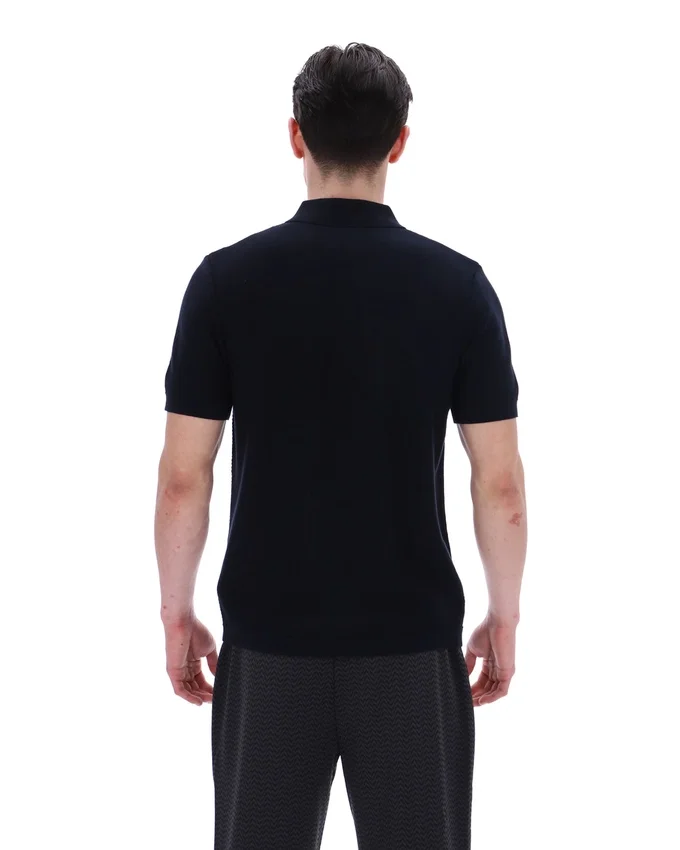 Polo de punto Barns en negro
