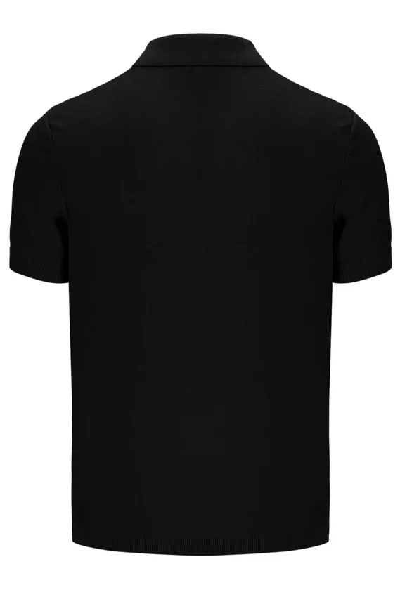 Polo de punto Barns en negro