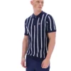 Polo de punto con patchwork de ganchillo Giorgio de Fila en azul marino