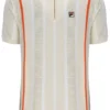 Polo de punto con patchwork de ganchillo Giorgio de Tapioca