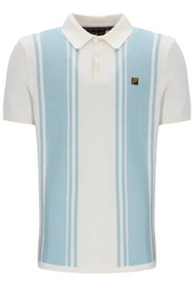 Polo de punto estilo Buddy Bowling en azul Sterling