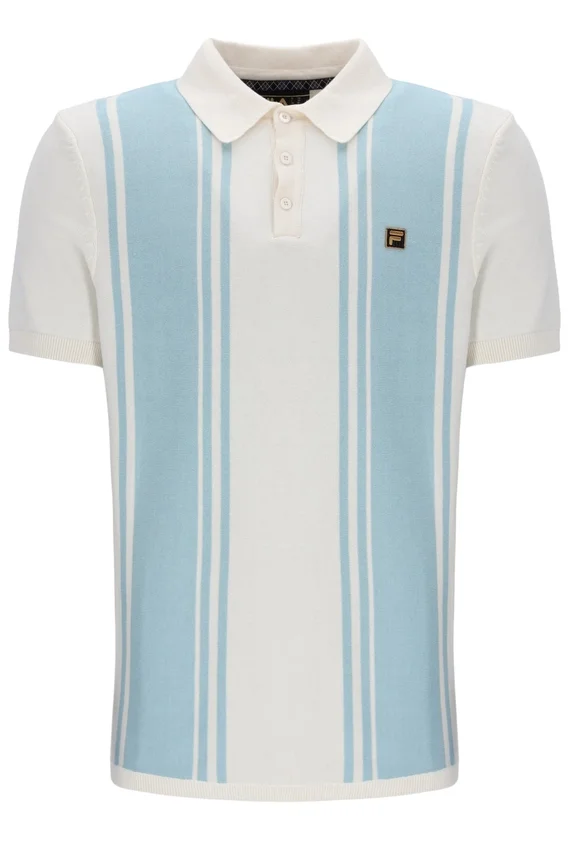 Polo de punto estilo Buddy Bowling en azul Sterling