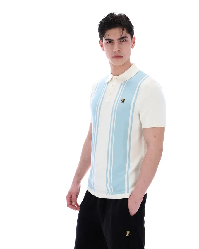 Polo de punto estilo Buddy Bowling en azul Sterling