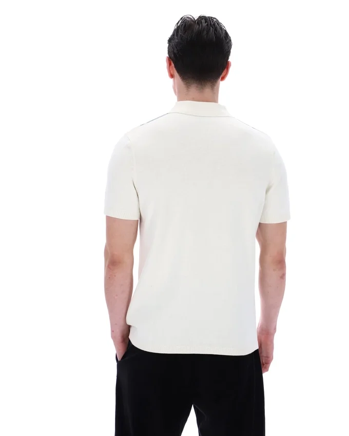 Polo de punto estilo Buddy Bowling en azul Sterling