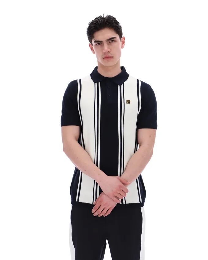 Polo de punto estilo Buddy Bowling en negro