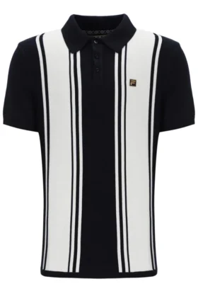 Polo de punto estilo Buddy Bowling en negro