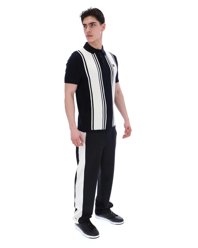 Polo de punto estilo Buddy Bowling en negro