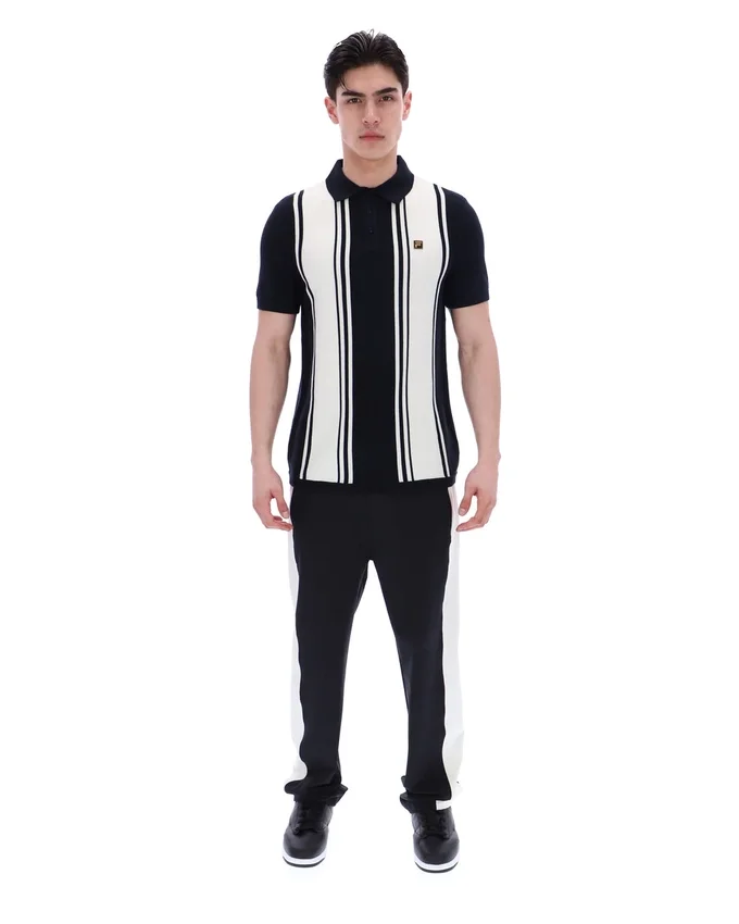 Polo de punto estilo Buddy Bowling en negro