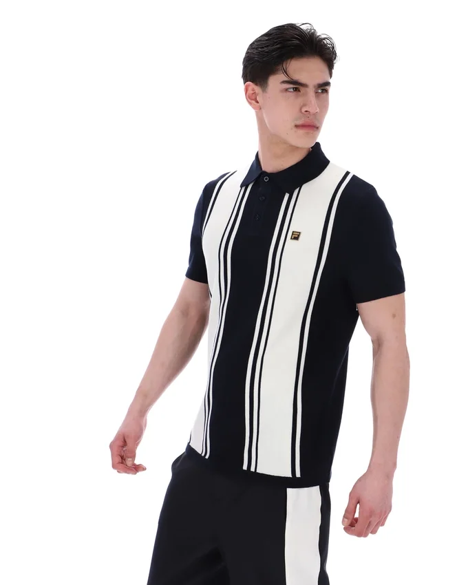 Polo de punto estilo Buddy Bowling en negro