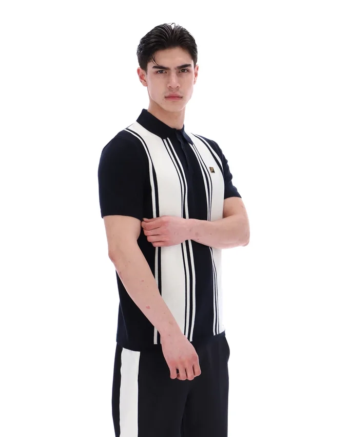 Polo de punto estilo Buddy Bowling en negro