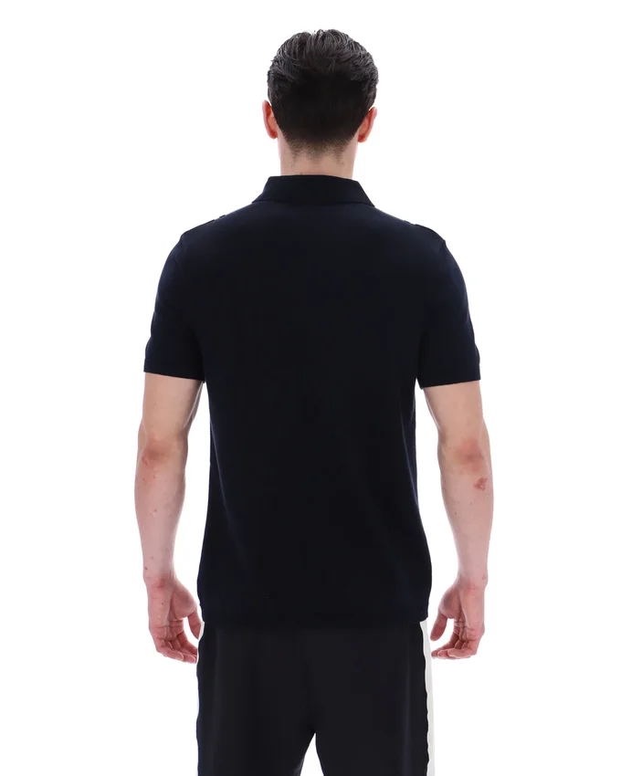 Polo de punto estilo Buddy Bowling en negro