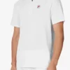 Polo de tenis blanco de manga corta de pantalones cortos