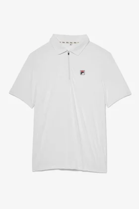 Polo de tenis blanco de manga corta de pantalones cortos