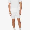 Polo de tenis blanco de manga corta de pantalones cortos