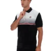 Polo de terciopelo negro con cremallera Paco