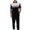 Polo de terciopelo negro con cremallera Paco