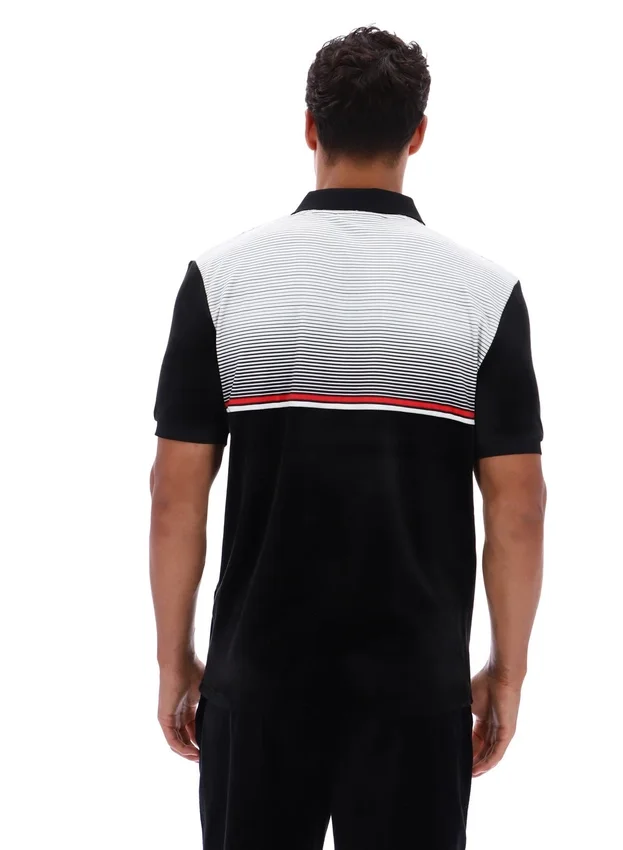 Polo de terciopelo negro con cremallera Paco