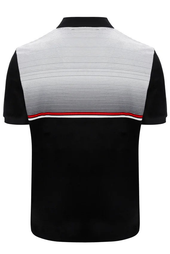 Polo de terciopelo negro con cremallera Paco