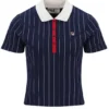 Polo entallado BB1 a rayas de Fila en azul marino Bai