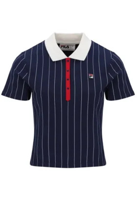 Polo entallado BB1 a rayas de Fila en azul marino Bai