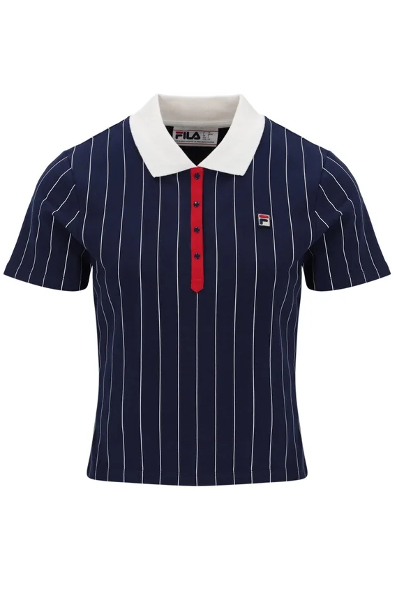 Polo entallado BB1 a rayas de Fila en azul marino Bai