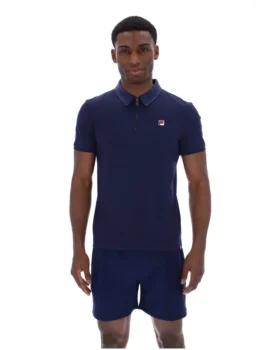 Polo Ettore con cremallera azul marino de Fila