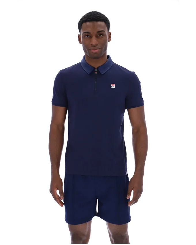 Polo Ettore con cremallera azul marino de Fila