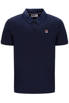 Polo Ettore con cremallera azul marino de Fila