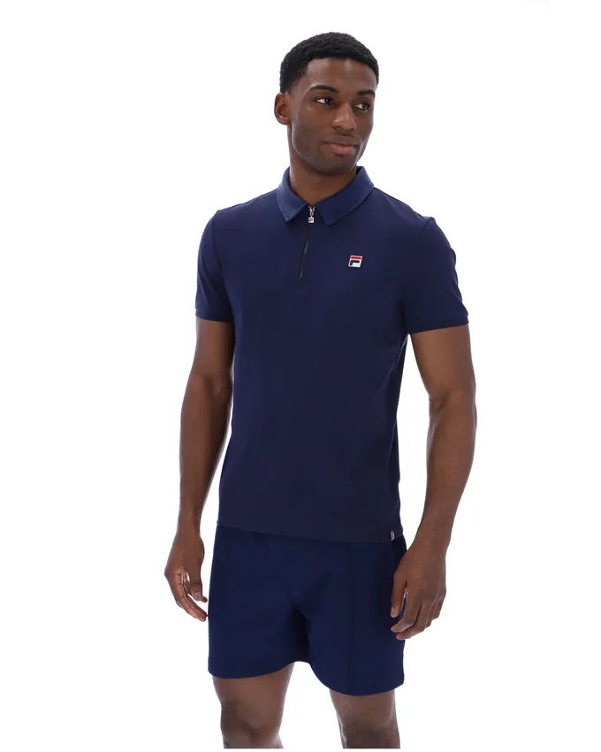 Polo Ettore con cremallera azul marino de Fila