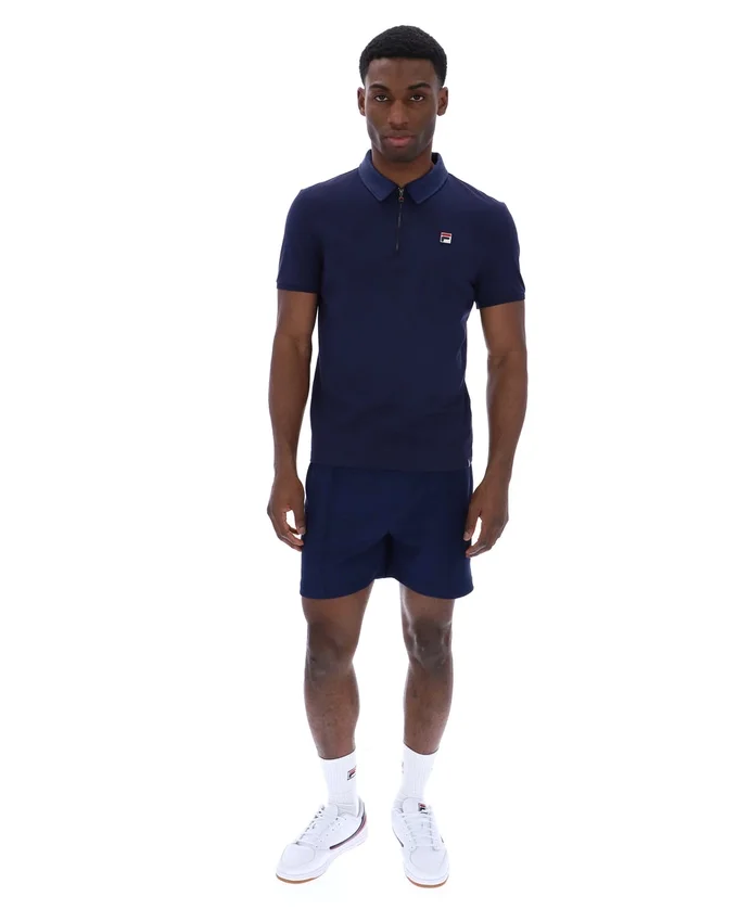 Polo Ettore con cremallera azul marino de Fila