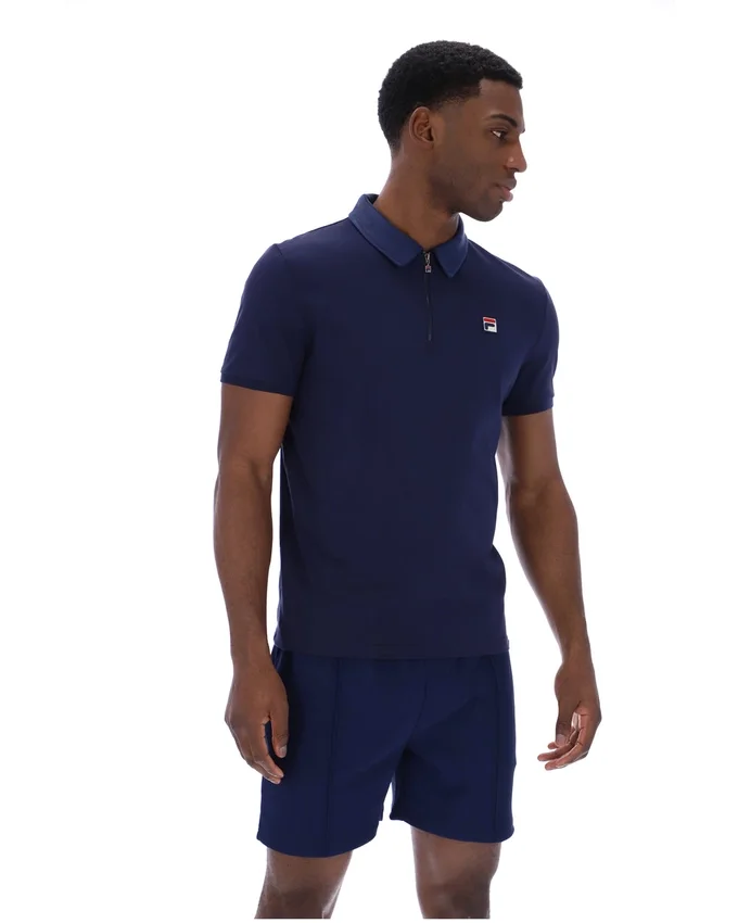 Polo Ettore con cremallera azul marino de Fila
