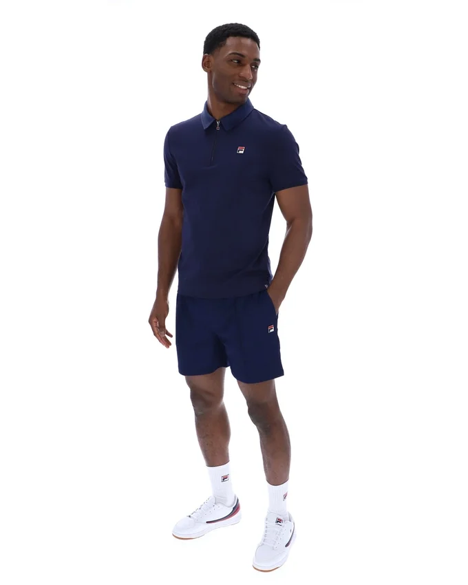 Polo Ettore con cremallera azul marino de Fila